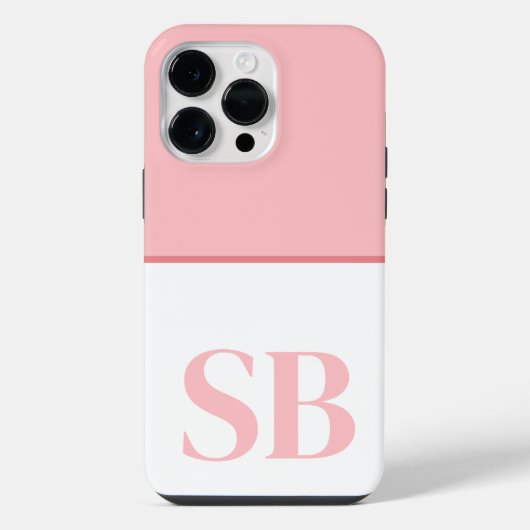 Initial Minimalistisch Monogram stylisch iPhone Hülle (Rückseite)