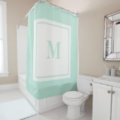 Initial-Minze-Grün für benutzerdefinierte Monogram Duschvorhang (Beispiel)