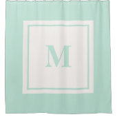 Initial-Minze-Grün für benutzerdefinierte Monogram Duschvorhang (Vorderseite)
