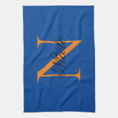 Initial Mit Monogramm handgeschriebener Eigenname Geschirrtuch (Vertikal)