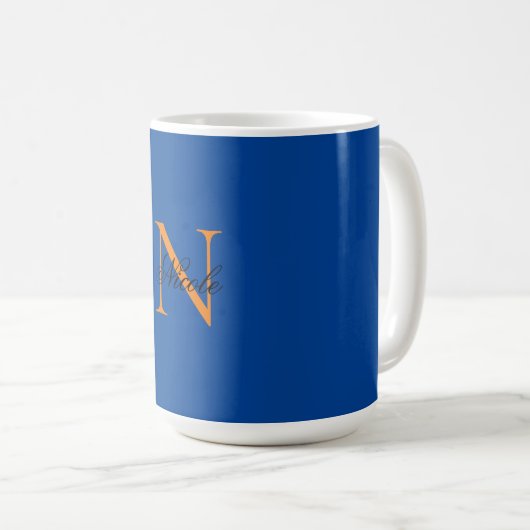 Initial Mit Monogramm handgeschriebener Eigenname  Kaffeetasse (VorderseiteRechts)