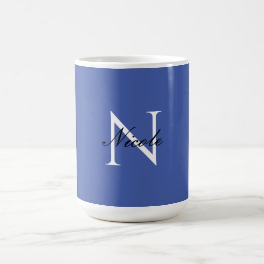 Initial Mit Monogramm handgeschriebener Eigenname  Kaffeetasse (Mittel)