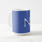 Initial Mit Monogramm handgeschriebener Eigenname  Kaffeetasse (Vorderseite Links)
