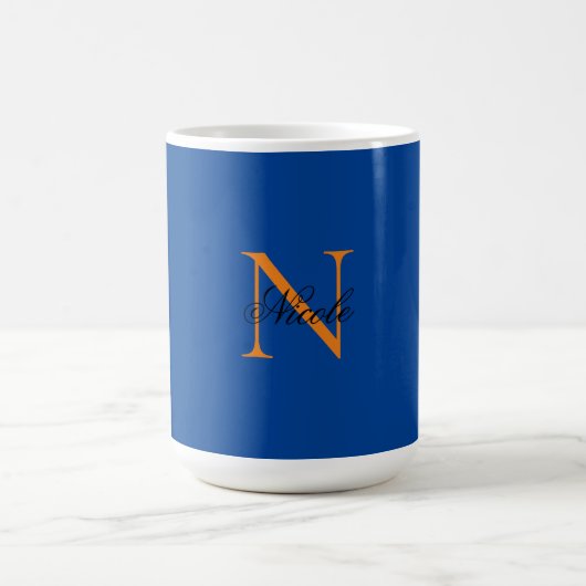 Initial Mit Monogramm handgeschriebener Eigenname  Kaffeetasse (Mittel)