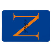 Initial Mit Monogramm handgeschriebener Eigenname Magnet (Horizontal)