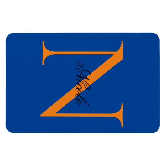 Initial Mit Monogramm handgeschriebener Eigenname  Magnet (Horizontal)