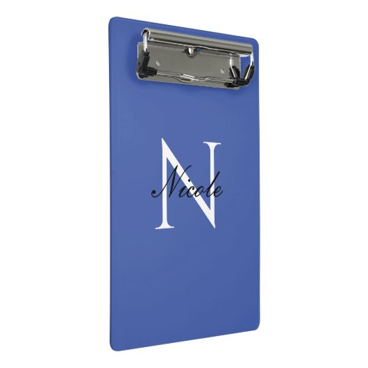 Initial Mit Monogramm handgeschriebener Eigenname Mini Klemmbrett (Schrägansicht)