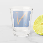 Initial Mit Monogramm handgeschriebener Eigenname Schnapsglas (Rückseite)