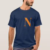 Initial Mit Monogramm Handgeschriebener Eigenname T-Shirt (Vorderseite)