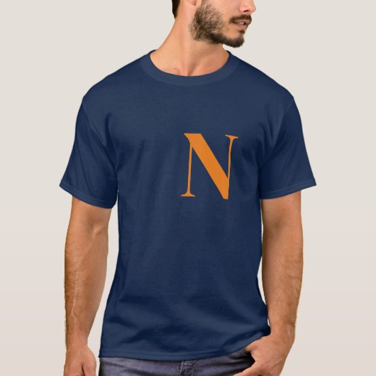 Initial Mit Monogramm Handgeschriebener Eigenname T-Shirt (Vorderseite)