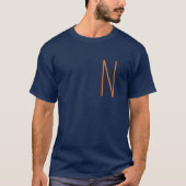 Initial Mit Monogramm Handgeschriebener Eigenname T-Shirt (Vorderseite)