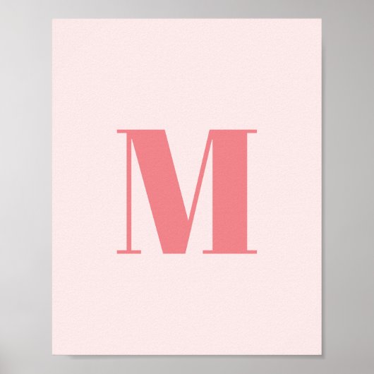 Initial Modern Monogram Poster (Vorne)