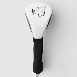 Initial Modern White Golf Head Cover Headcover