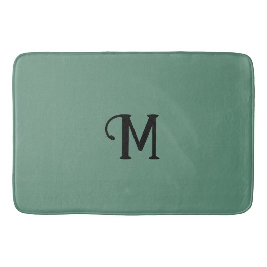 Initial Monogram Alexandrite JewelTone Solid Color Badematte (Vorderseite)