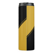 Initial Monogram Geometric Diagonal Black Gold Thermosbecher (Rückseite)