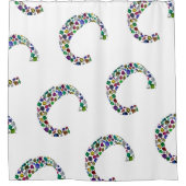 Initial Monogram Letter C Trendy Duschvorhang (Vorderseite)