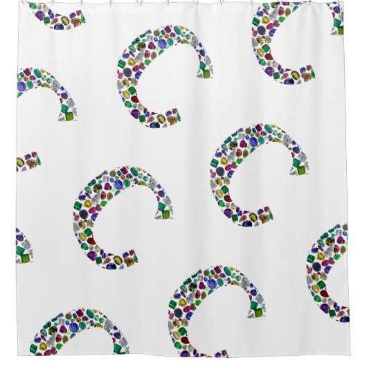 Initial Monogram Letter C Trendy Duschvorhang (Vorderseite)