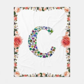 Initial Monogram Letter C Trendy Fleecedecke (Vorderseite)