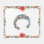 Initial Monogram Letter C Trendy Fleecedecke (Vorderseite (Horizontal))