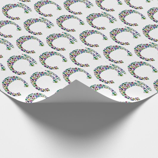 Initial Monogram Letter C Trendy Geschenkpapier (Ecke)