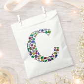 Initial Monogram Letter C Trendy Geschenktütchen (Ausgeschnitten)