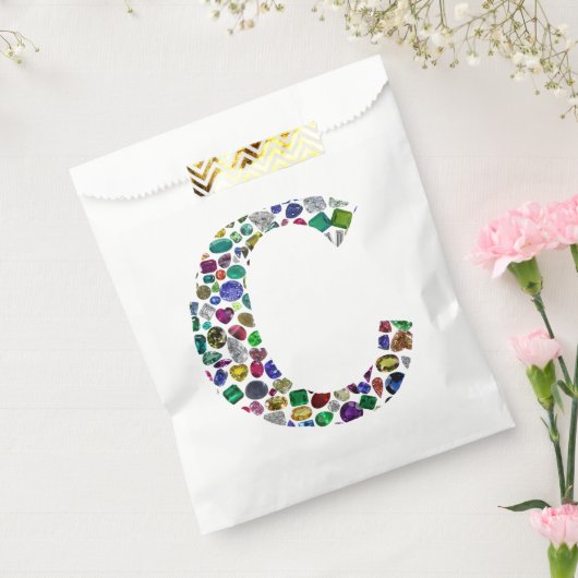 Initial Monogram Letter C Trendy Geschenktütchen (Versiegelt)