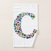 Initial Monogram Letter C Trendy Handtuch (Handtuch)