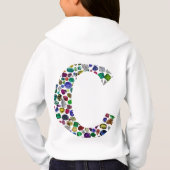 Initial Monogram Letter C Trendy Hoodie (Rückseite)