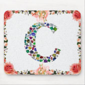 Initial Monogram Letter C Trendy Mousepad (Vorne)