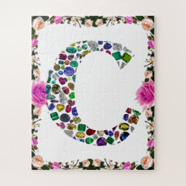 Initial Monogram Letter C Trendy Puzzle