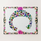 Initial Monogram Letter C Trendy Puzzle (Horizontal)