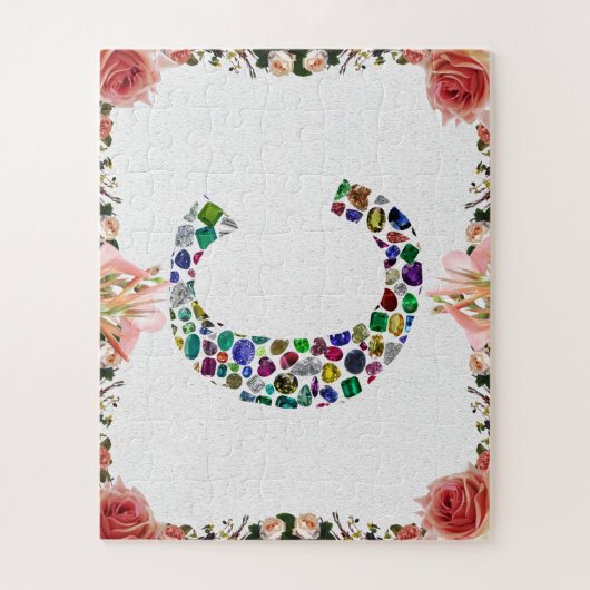 Initial Monogram Letter C Trendy Puzzle (Vertikal)