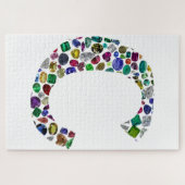 Initial Monogram Letter C Trendy Puzzle (Horizontal)