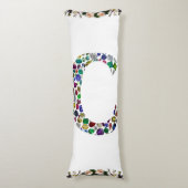 Initial Monogram Letter C Trendy Seitenschläferkissen (Vorderseite Vertikal)