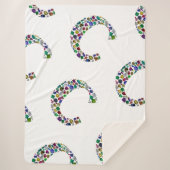 Initial Monogram Letter C Trendy Sherpadecke (Vorderseite)