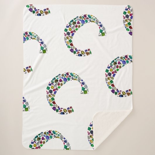 Initial Monogram Letter C Trendy Sherpadecke (Vorderseite)