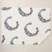 Initial Monogram Letter C Trendy Sherpadecke (Vorderseite (Horizontal))