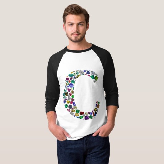Initial Monogram Letter C Trendy T-Shirt (Vorne ganz)