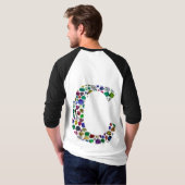 Initial Monogram Letter C Trendy T-Shirt (Schwarz voll)