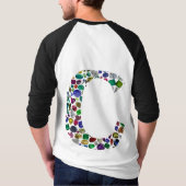 Initial Monogram Letter C Trendy T-Shirt (Rückseite)