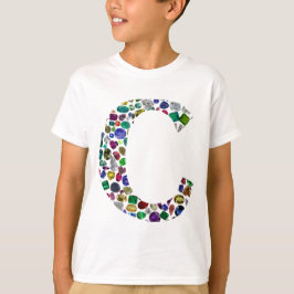 Initial Monogram Letter C Trendy T-Shirt