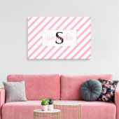 Initial Monogram Name Stretched Canvas Print Leinwanddruck (Insitu (Wohnzimmer))