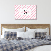 Initial Monogram Name Stretched Canvas Print Leinwanddruck (Insitu (Schlafzimmer))