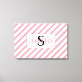 Initial Monogram Name Stretched Canvas Print Leinwanddruck (Vorderseite)