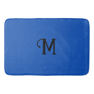 Initial Monogram Sapphire Jewel Tone Solid Color Badematte