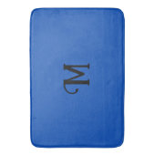 Initial Monogram Sapphire Jewel Tone Solid Color Badematte (Vorderseite Vertikal)
