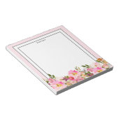 Initial-Monogramm, Aquarellfarben-Blume Notizblock (angewinkelt)