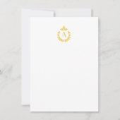 Initial Monogramm des eleganten botanischen Pendan Mitteilungskarte (Vorderseite)