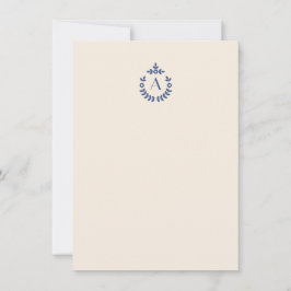 Initial Monogramm des eleganten botanischen Pendan Mitteilungskarte