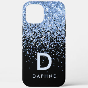 Initial monogramm des modernen Glitzer in Schwarz/ Case-Mate iPhone Hülle